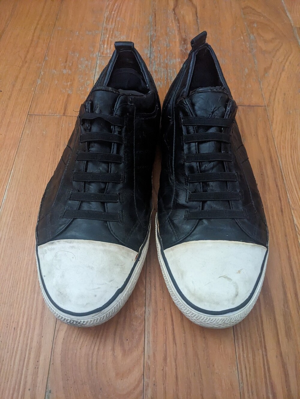 Aldo Men's Black Sneakers Converse Like Slip-On No-Tie US13 EU36